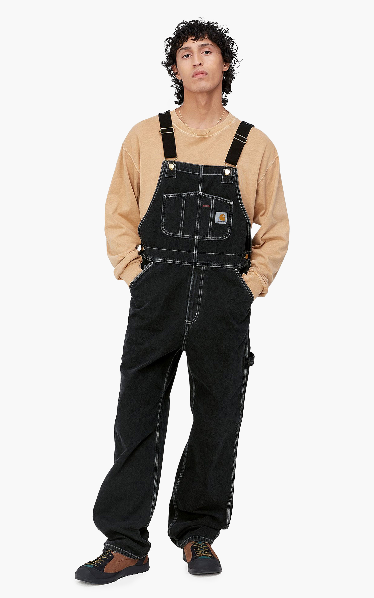 Carhartt WIP Bib Overall Black Stone Washed | Cultizm