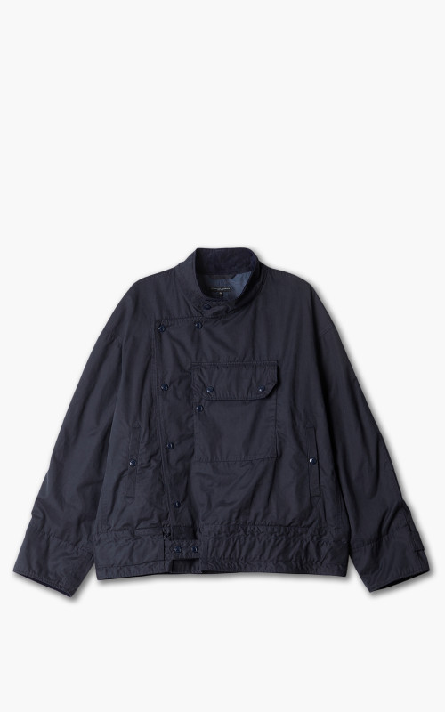 Engineered Garments Moto Jacket PC Coated Cloth Dark Navy