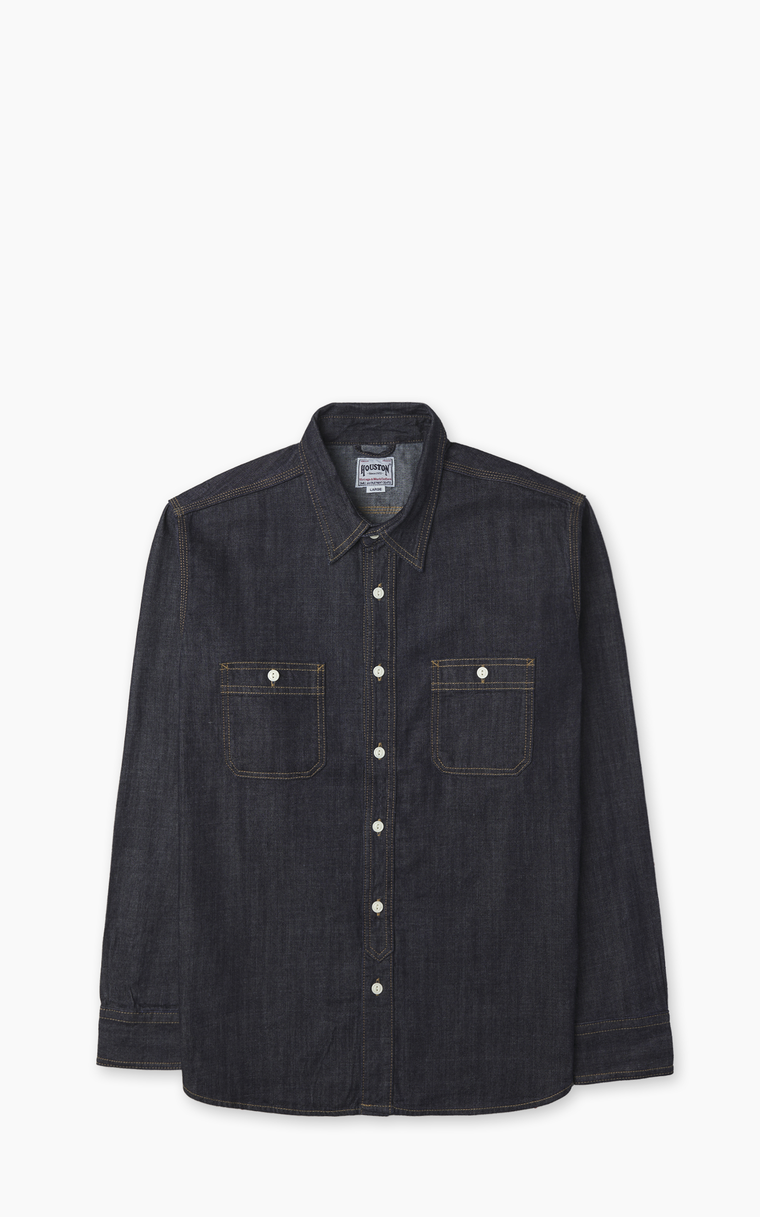 Houston U.S. Cotton Denim Work Shirt Indigo
