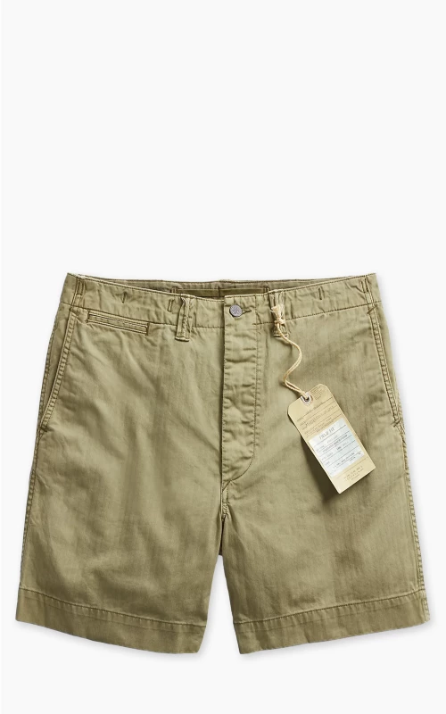 RRL Herringbone Twill Field Short Olive