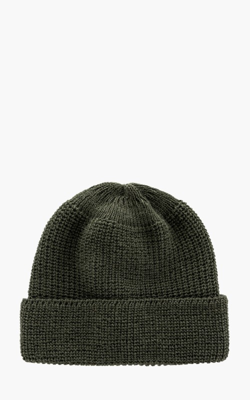 Leuchtfeuer-Strickwaren Borkum Knit Wool Beanie Olive