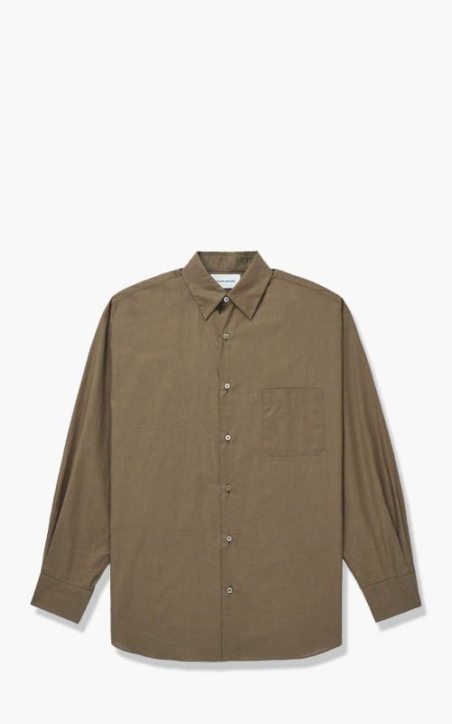 Markaware New Comfort Fit Shirt Soktas Organic Cotton Poplin Brown A22A-10SH01C-Brown