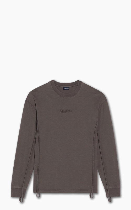 Jacquemus Le T-shirt Camargue Manches Longsleeve Dark Brown