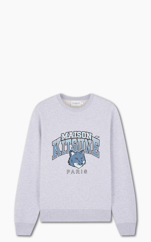 Maison Kitsuné Campus Fox Regular Sweatshirt Light Grey Melange