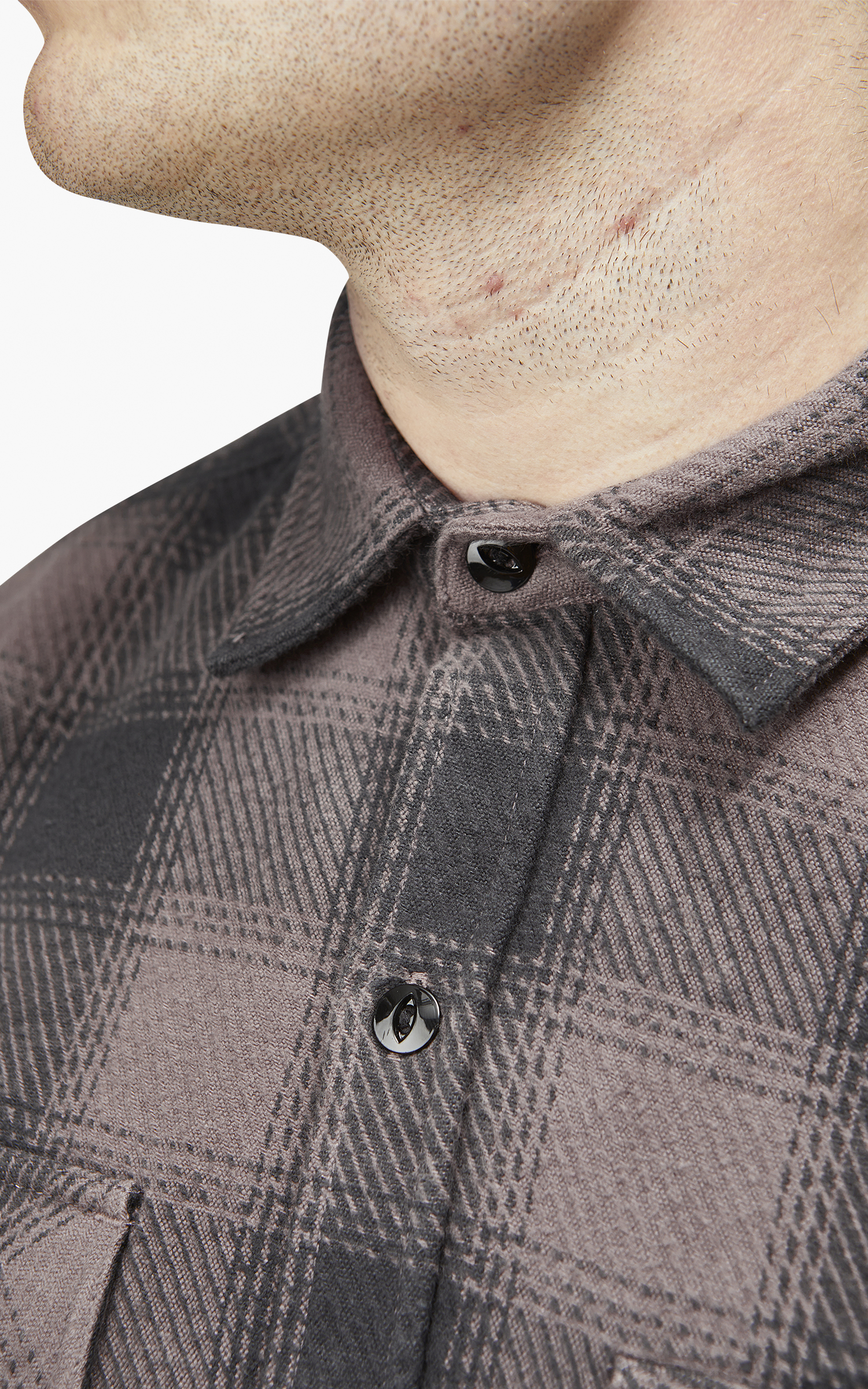3sixteen Crosscut Flannel Shirt Charcoal Twill Plaid | Cultizm