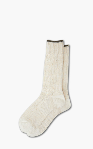 Anonymous Ism Socks Boucle Nep Trim Crew Offwhite