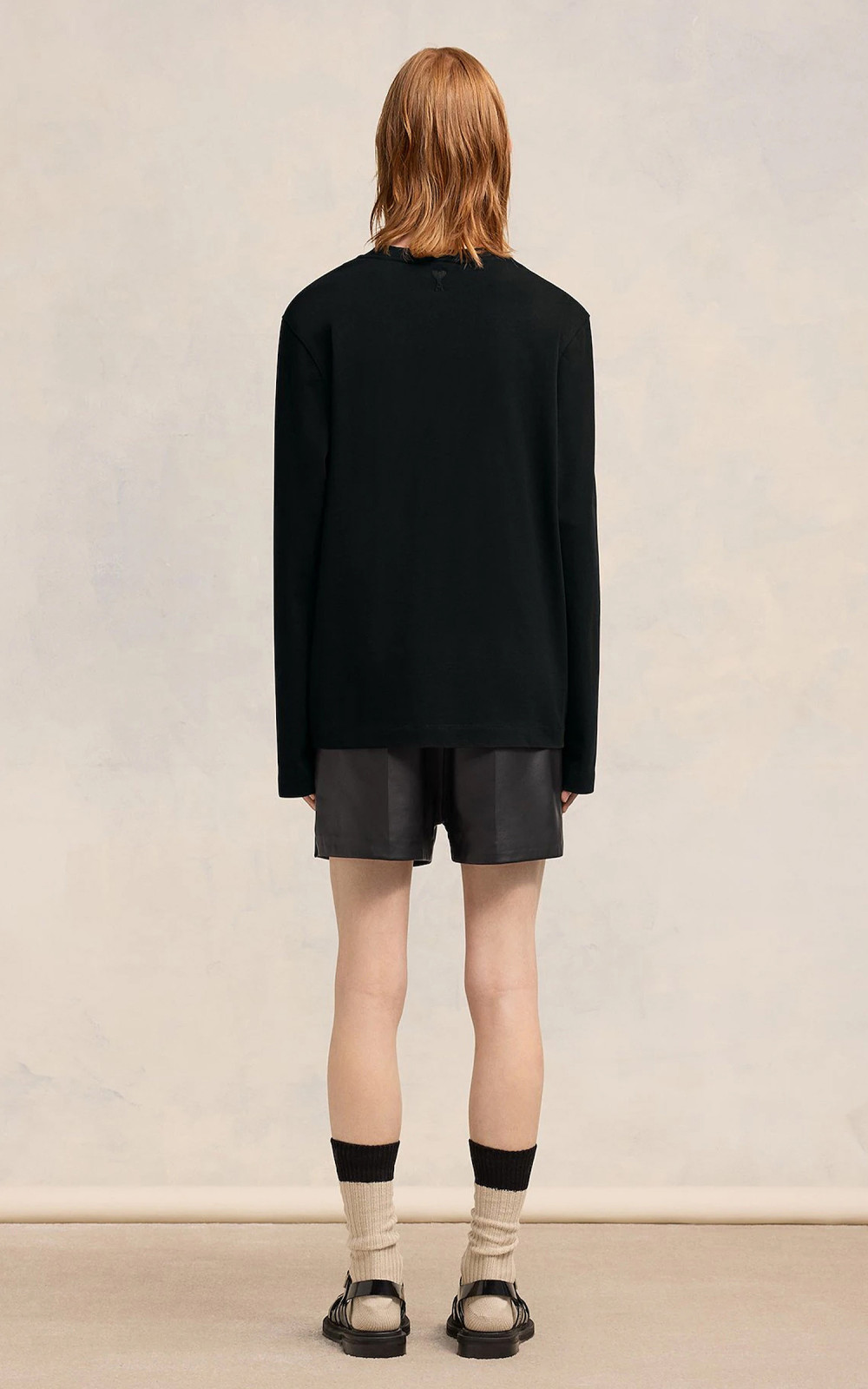 AMI Paris Ami Alexandre Mattiussi Long Sleeve T-Shirt Black