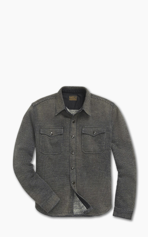 RRL Fleece Jacquard Workshirt Black/Multi