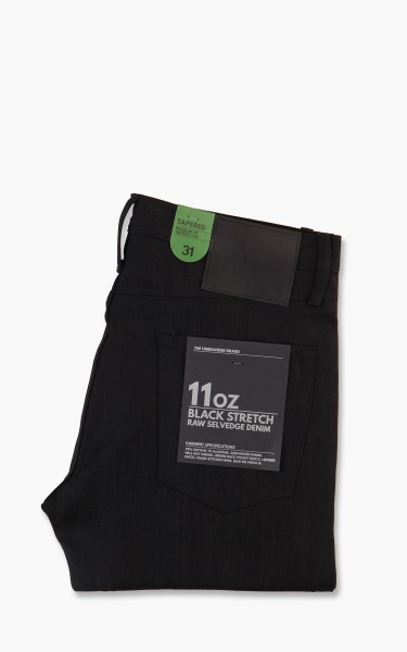 UB244 tapered 11oz stretch selvedge jeans Black The Unbranded Brand