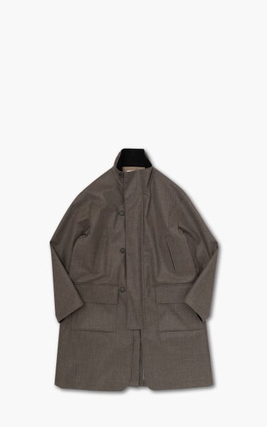 Still By Hand 3-Layer Stand Collar Coat Mocha