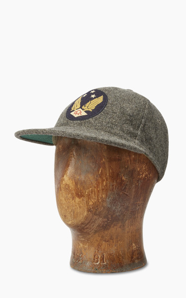 RRL Winged-Logo Baseball Cap Wool Grey