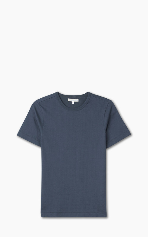 Merz b. Schwanen 215 Heavyweight Crew Neck Tee Mineral Blue