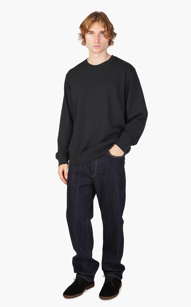 トップス STILL BY HAND SILKETE COTTON SWEAT NAVY Still By Hand Pivot Sleeve Sweatshirt Black Navy | Cultizm