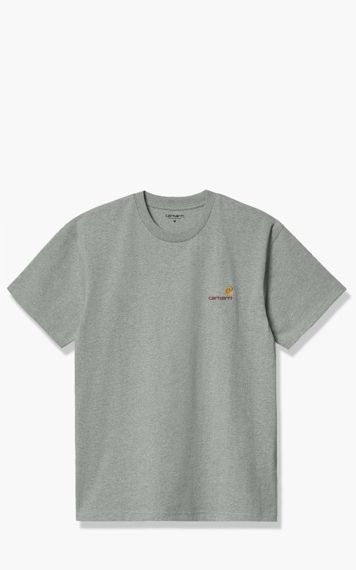 Carhartt WIP S/S American Script T-Shirt Grey Heather