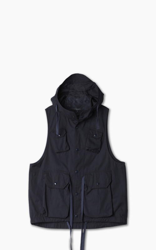 Engineered Garments Field Vest PC Coated Cloth Dark Navy