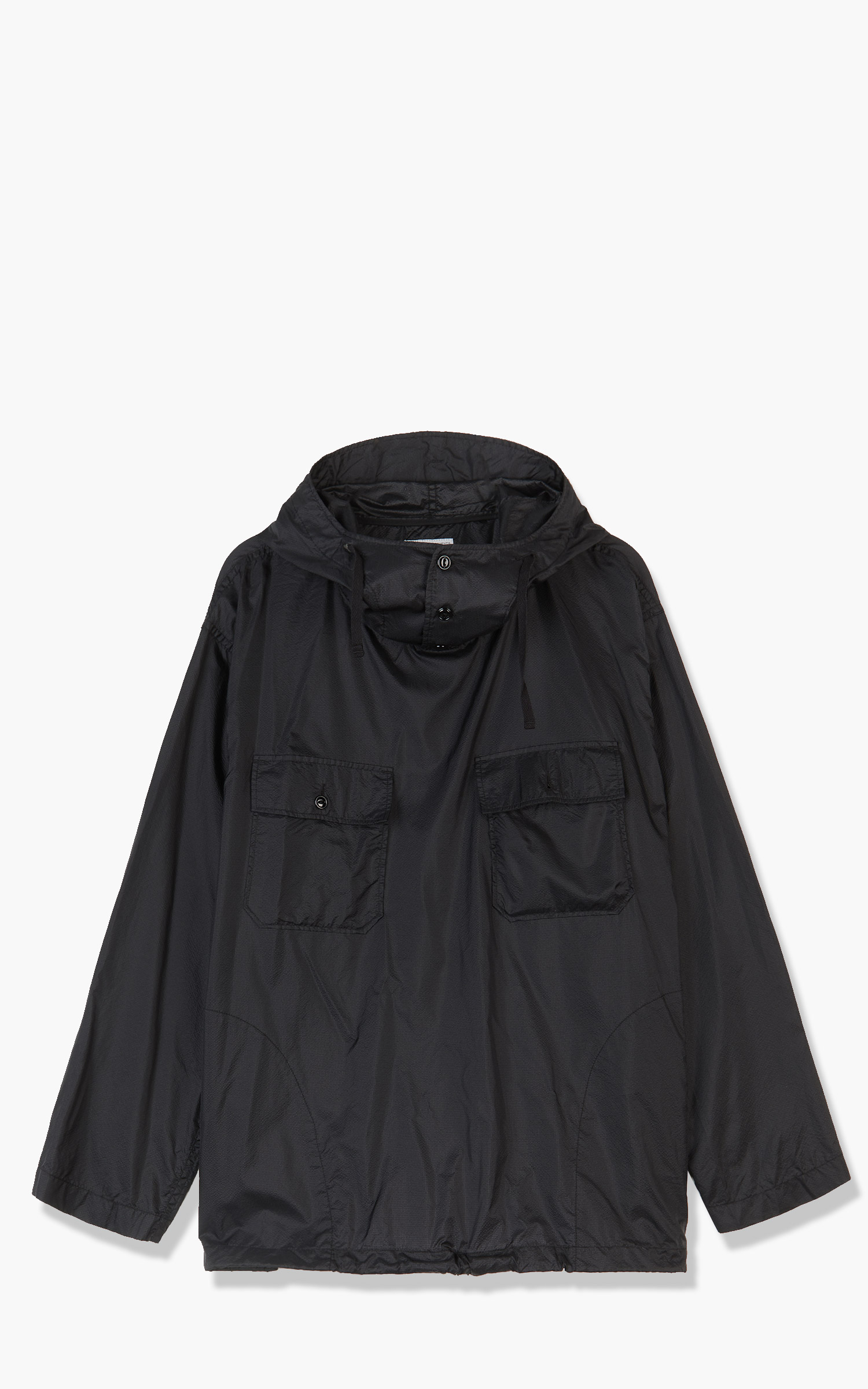 Engineered Garments Cagoule Shirt Black Nylon Micro Ripstop | Cultizm