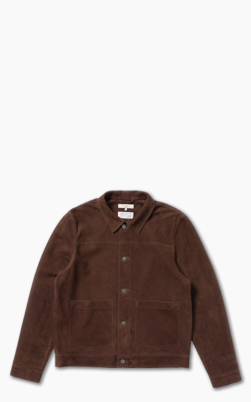 Nudie Jeans Dante Suede Jacket Dark Brown