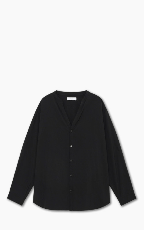 Markaware 'Marka' Band Collar Skipper Shirt Black