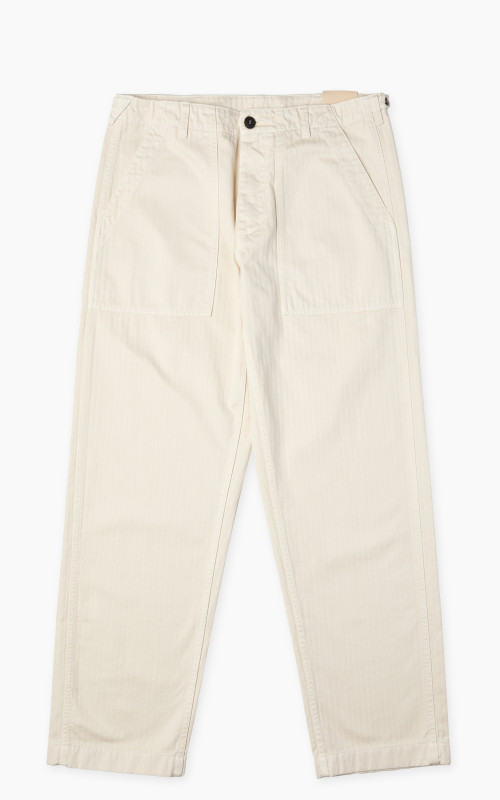 Fortela New Fatigue Pants Herringbone Green Off White