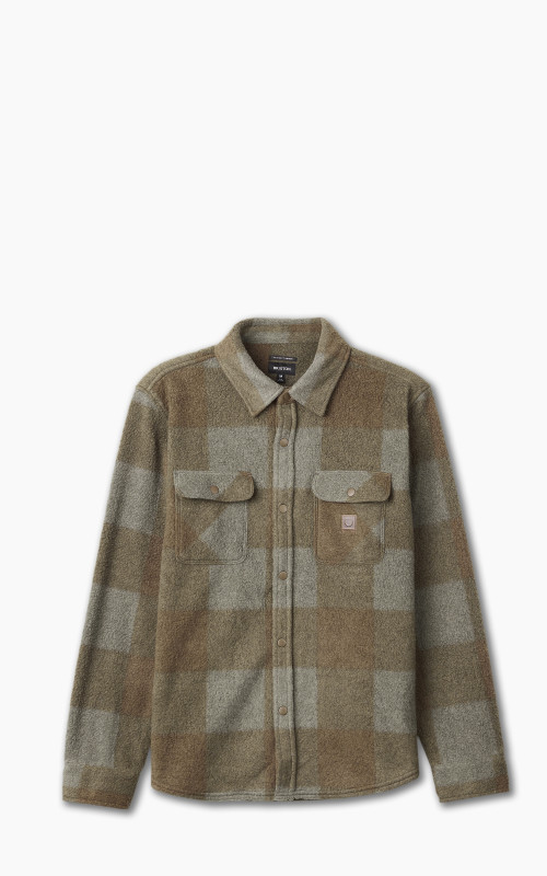 Brixton Bowery L/S Arctic Stretch Fleece Bison/Olive Surplus