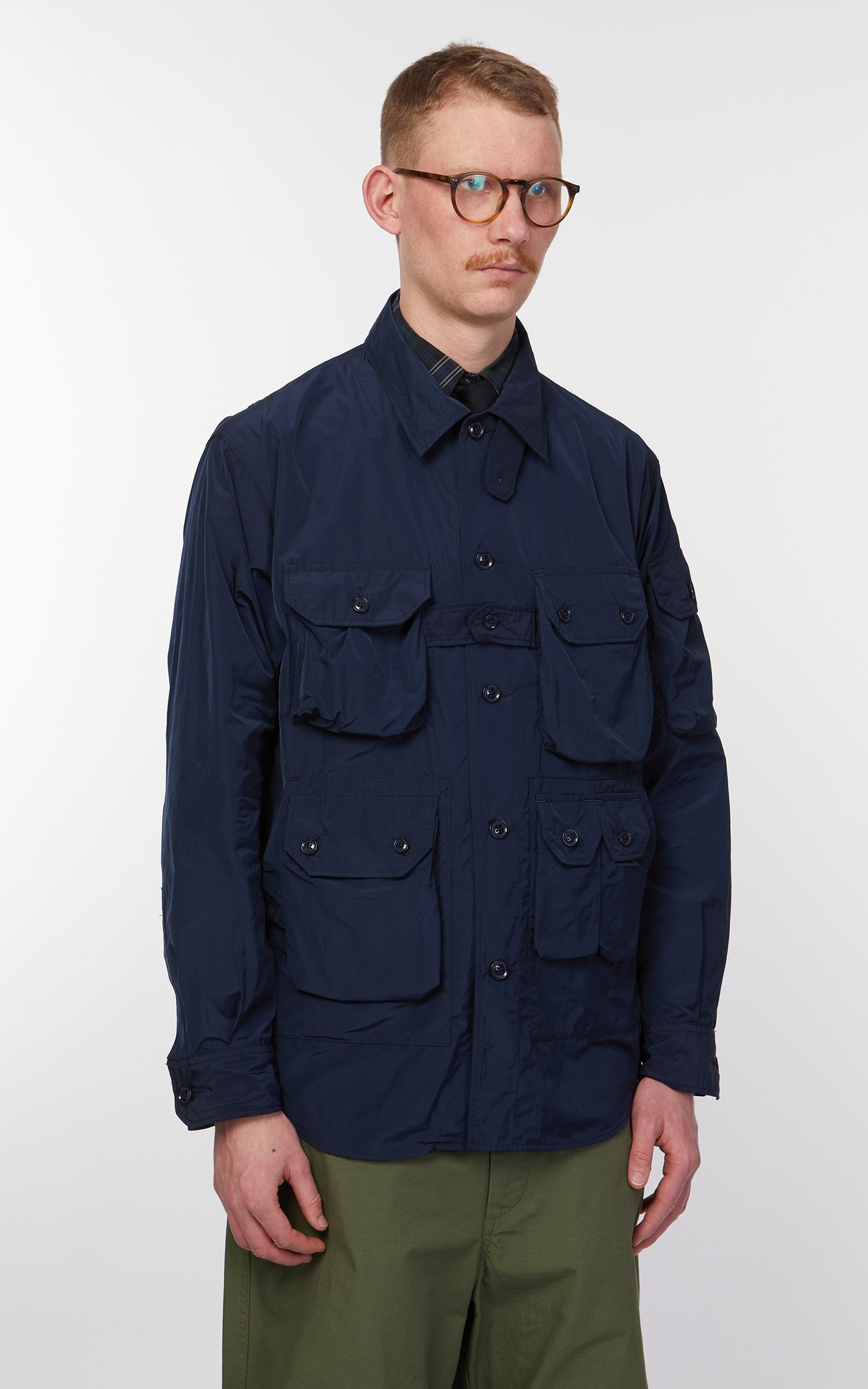 Engineered Garments Explorer Shirt Jacket Memory Polyester Dark