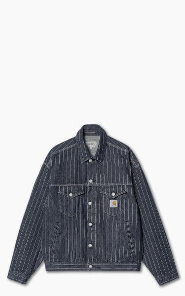 Carhartt WIP Orlean Jacket Orlean Stripe Blue/White Stone Washed