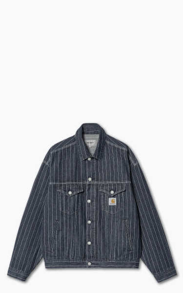 Carhartt WIP Orlean Jacket Orlean Stripe Blue/White Stone Washed