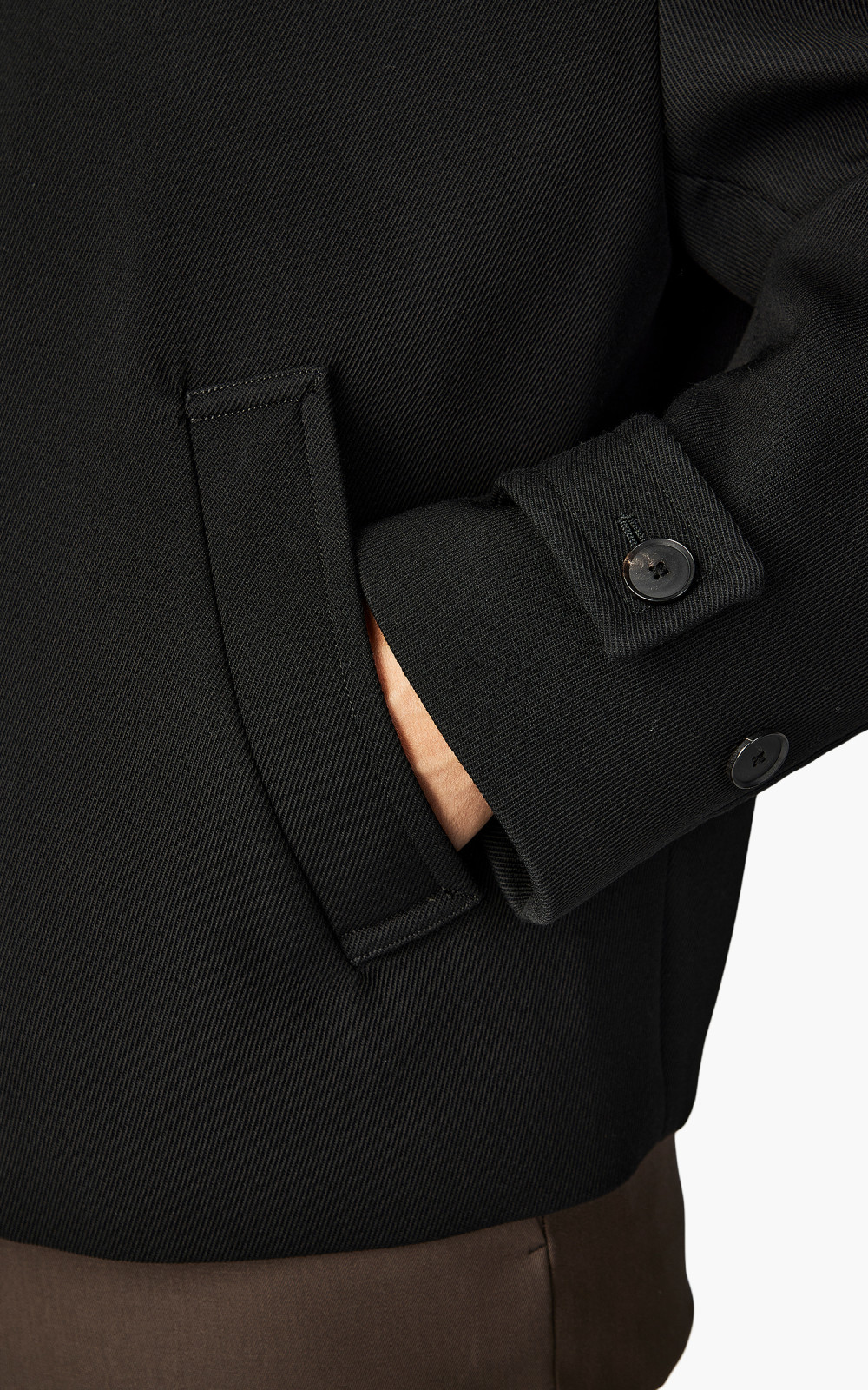 Auralee Double Cloth Hard Twist Carsey Blouson Black | Cultizm Auralee Double Cloth Hard Twist Carsey Blouson Black | Cultizm
