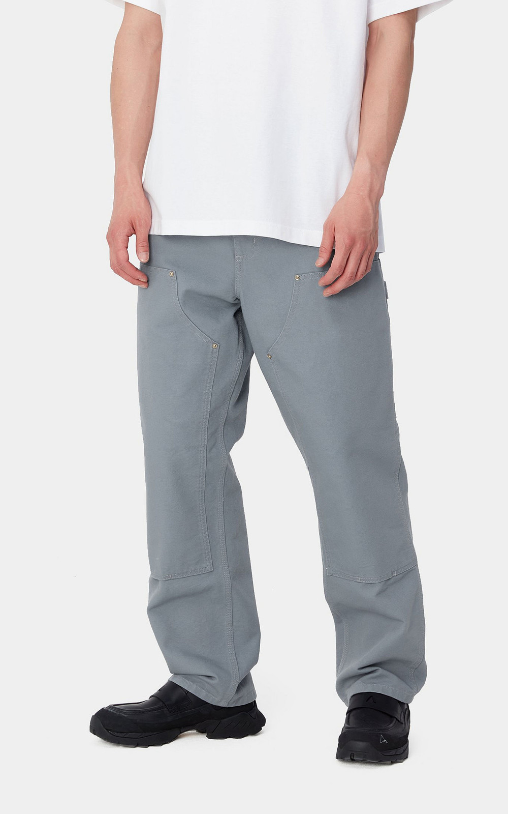 2025最新のスタイル double-knee-pant-dove-grey- パンツ