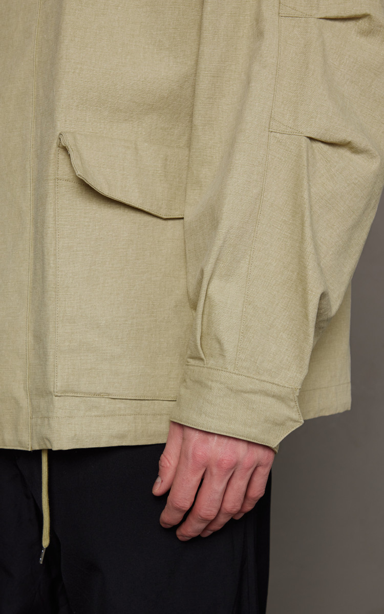 Auralee Washed Hard Twist Canvas Blouson Khaki Beige | Cultizm
