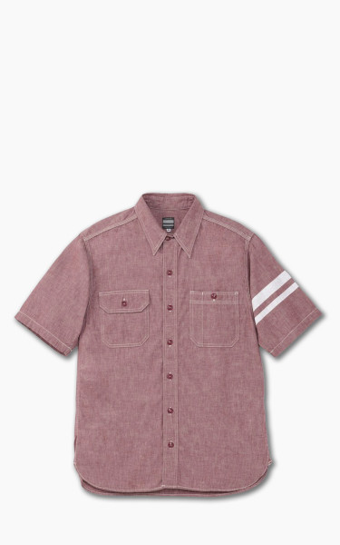 Momotaro Jeans MS045S GTB Selvedge Chambray Shirt Red 5oz