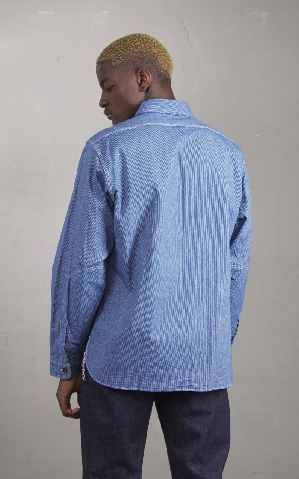 Sugar Cane SC25511 Jean Cord Work Shirt Navy | Cultizm Sugar Cane SC25511 Jean Cord Work Shirt Navy | Cultizm