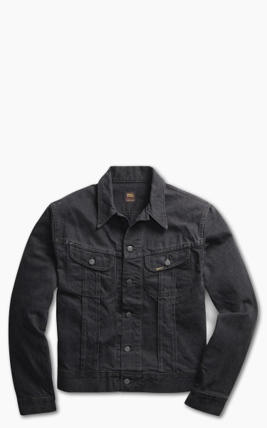 RRL Lot 271 Denim Trucker Jacket Worn In Black Wash