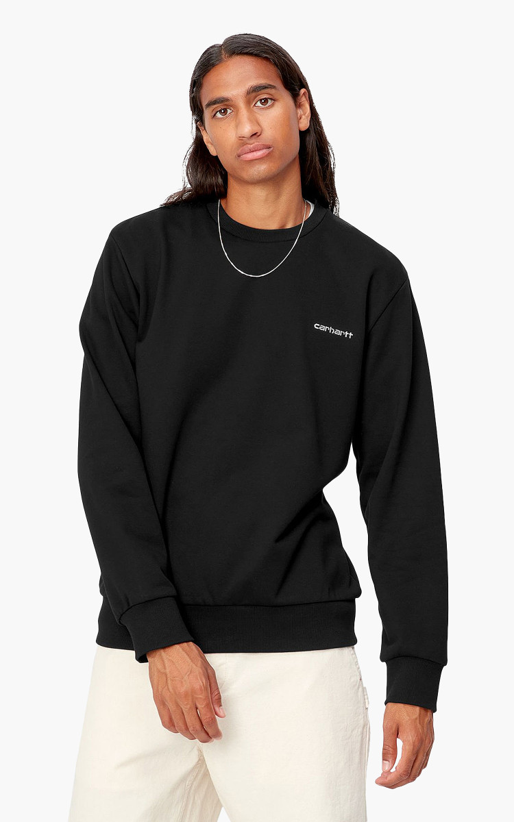 スウェット・トレーナー Carhartt Wip Script Embroidery Black Sweatshirt Carhartt WIP Script Embroidery Sweatshirt | Black / White