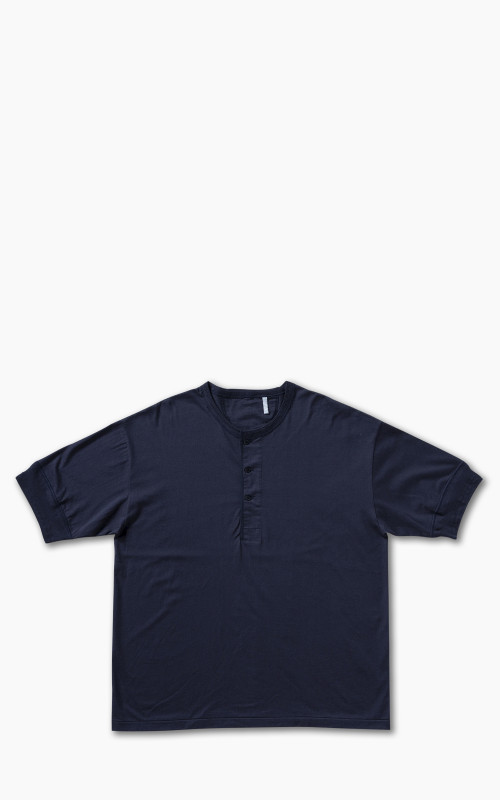 Kaptain Sunshine Suvin Supima Tube Henleyneck Tee Light Navy