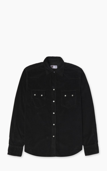 Tellason Cowboy Shirt Vell Millerighe Corduroy Black