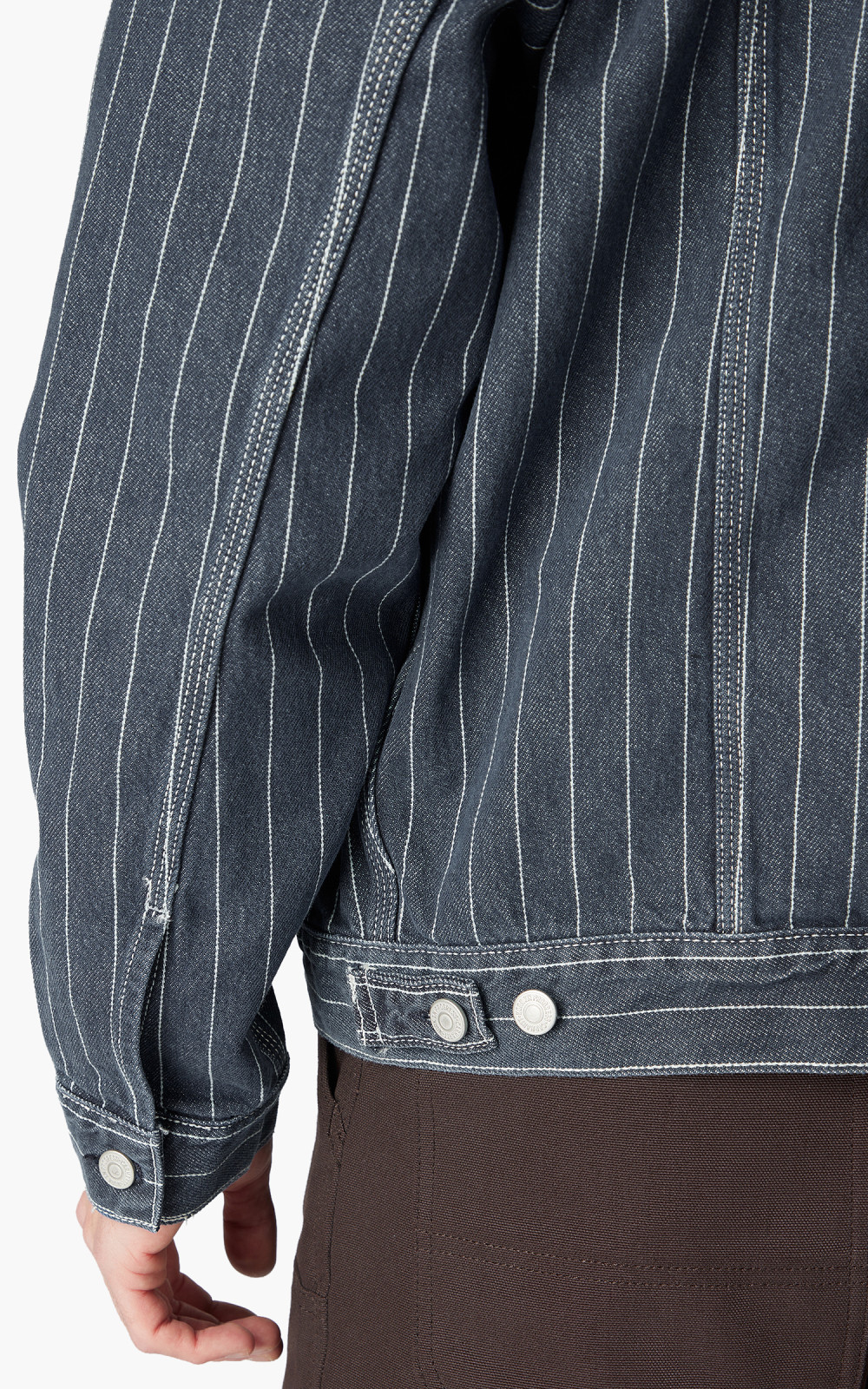 Carhartt WIP Orlean Jacket Orlean Stripe Blue/White Stone Carhartt WIP Orlean Jacket Orlean Stripe Blue/White Stone