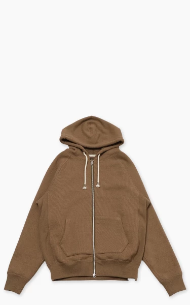 Wonder Looper Iron Mordant Foxfibre® Zip Hoodie Double Heavyweight French Terry Coyote 80