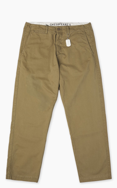 Chesapeake&#039;s Officer Chino Pant Gabardine Khaki Green