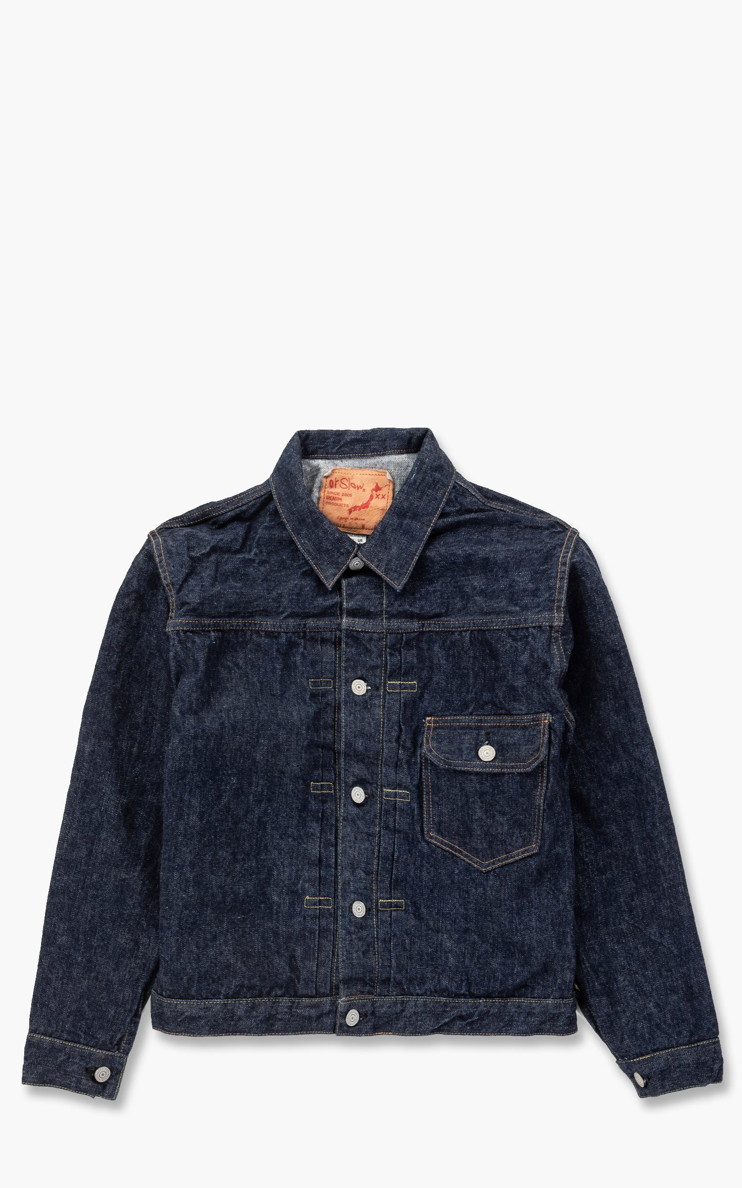 OrSlow 40s Pleated Front Blouse Jacket One Wash Indigo | Cultizm