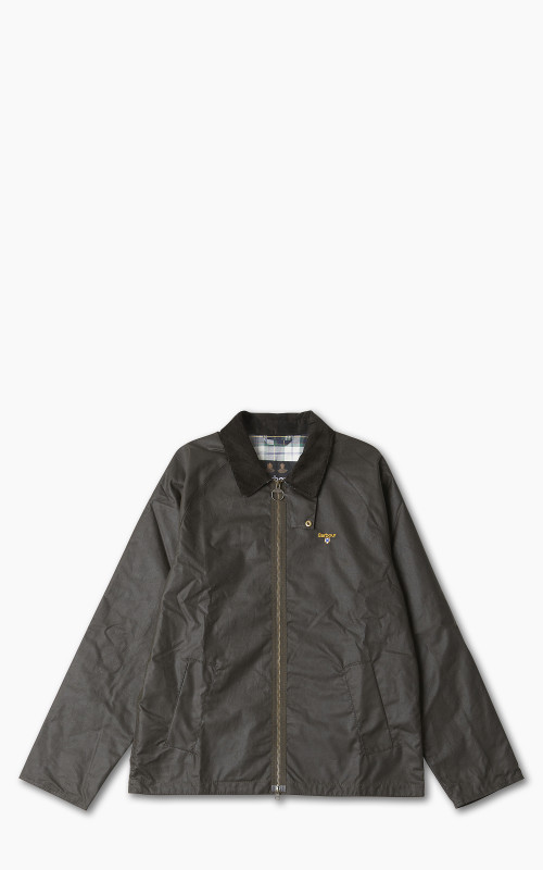 Barbour College Wax Jacket Olive/Summer Ivy