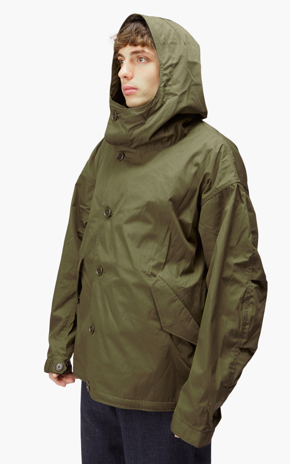 Hooded khaki jacket on sale