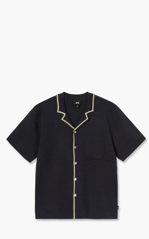 Stüssy Stripe Edge Knit Shirt Navy