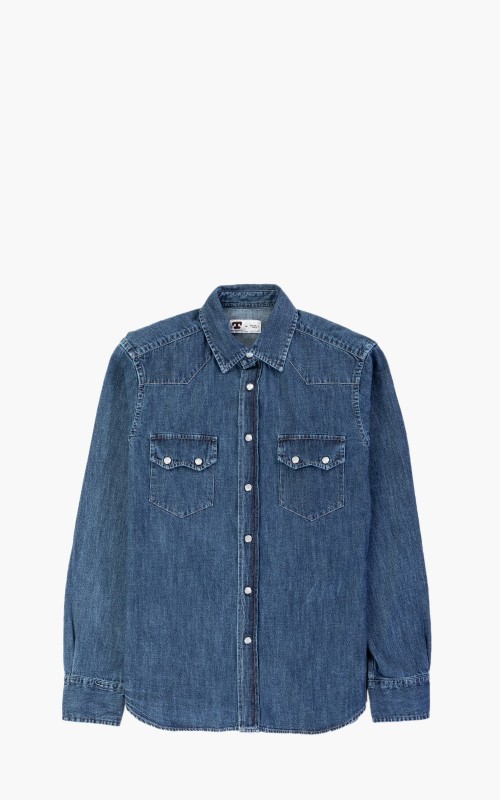 Tellason Cowboy Shirt Washed Indigo