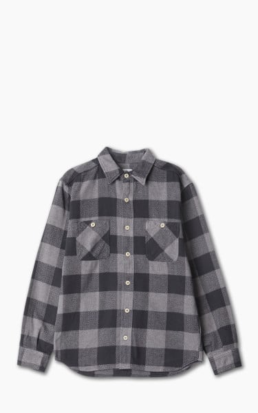 Momotaro Jeans MLS1020M23 Original Triple Yarn Twill Check Shirt Grey