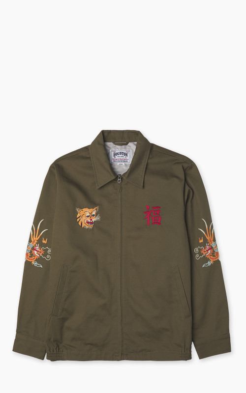 Houston Vietnam Jacket Map Olive Drab