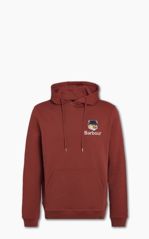 Barbour x Maison Kitsuné Hoodie Fox Burnt Orange