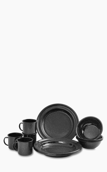 Military Surplus Emaille Dishes Set Black