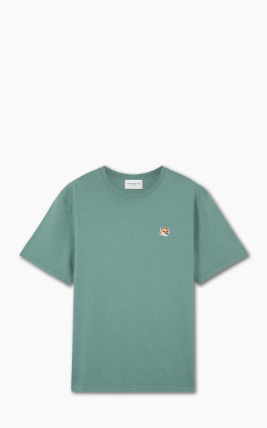 Maison Kitsuné Fox Head Patch Regular T-Shirt Teal Grey