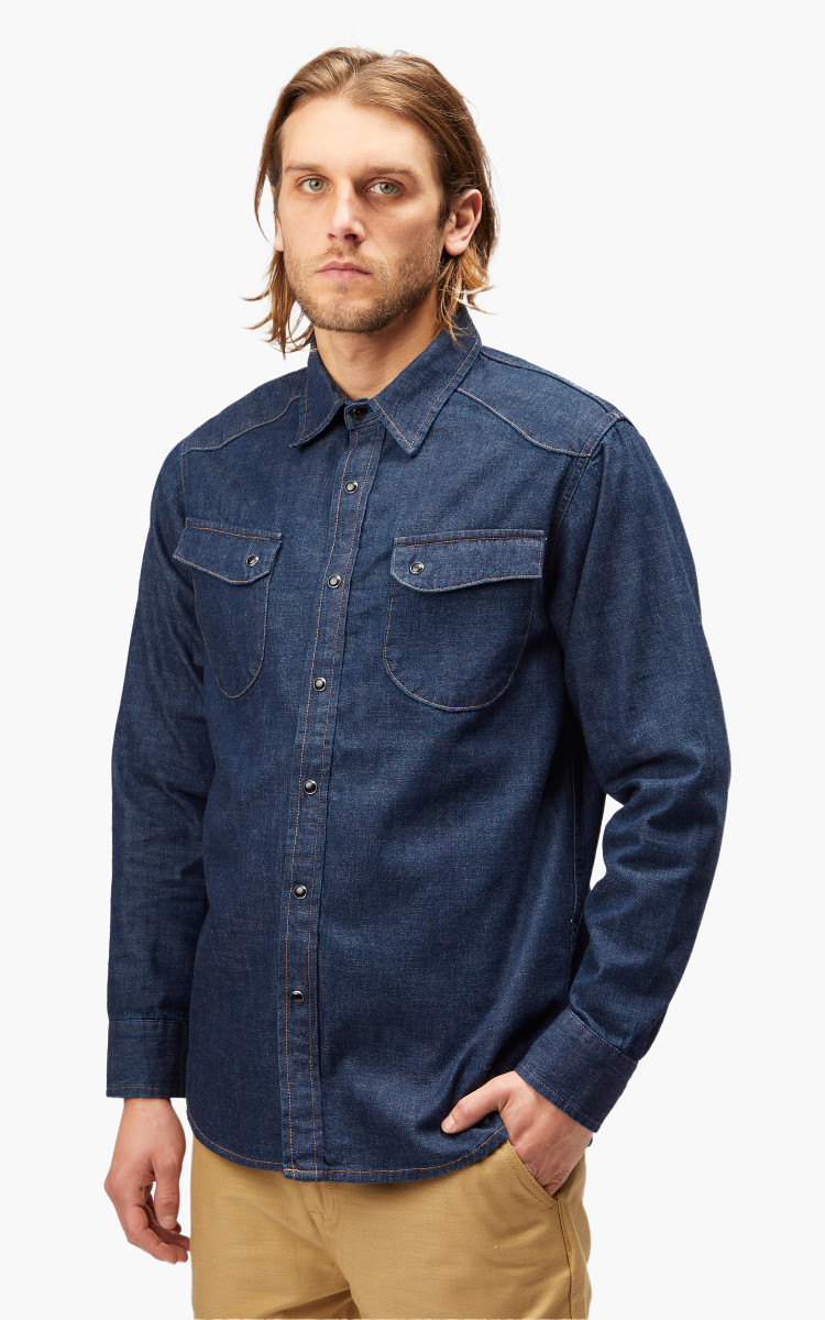 リセス　ファーストベース Benzak BCS-01 Western Shirt Tinted Denim 8oz | Cultizm